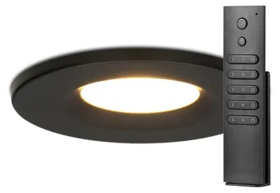 Produktbild von hoftronic LED Einbaustrahler 6W 650lm 2700K Schwarz IP65 dimmbar 20er Set