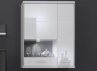 Produktbild von Hängeschrank Wandschrank Hängevitrine Vitrinenschrank Schrank "Trento I" ohne Beleuchtung