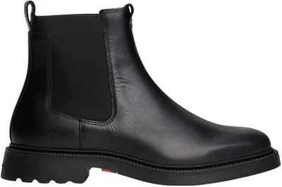 Productafbeelding van Tommy Hilfiger heren Chelsea boots, comfortmodel, van leer, zwart (Black), maat 40
