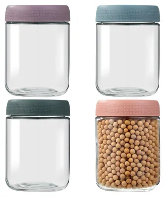Einmachgläser 4er-Set, 500 ml, Glas, Schraubdeckel, transparent