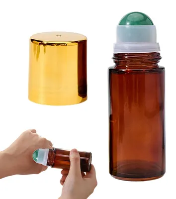 Image de Flacons roll-on ambrés pour huiles, 50 ml