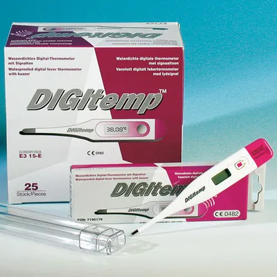Image de Thermomètre médical DigiTemp, thermomètre à l'épreuve des enfants, incassable, étanche