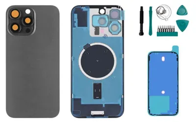 Produktbild von iPhone 16 Pro Max Backcover Titan Schwarz - Set
