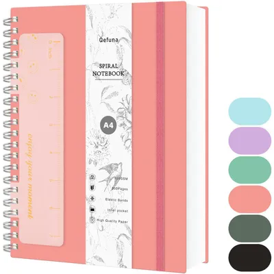 Produktbild von Notizbuch A4 Liniert, 300 Seiten, 100g/m² Papier, PVC Hardcover, Rosa