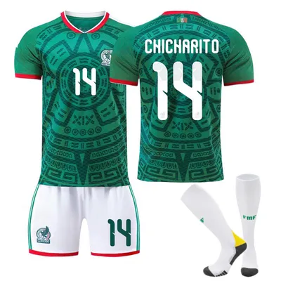 Obrázok produktu pre #14 CHICHARITO Dres Mexika pre domácich hráčov na Majstrovstvách sveta vo futbale 2026 pre deti aj dospelých Veľkosť:18