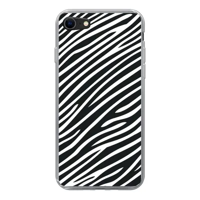 Produktbild von MuchoWow® Handyhülle Schutzhülle Hülle für iPhone 8 Tiermuster - Zebra - Schwarz Silikon Softcase Handy Hülle - Schutzhaube
