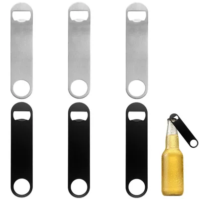 6er-Set flache Flaschenöffner aus Edelstahl, 17,8 cm