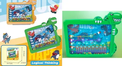 Zdjęcie produktu dla gra zręcznościowa KULKI zielony dinozaur 22x19cm | NT6657