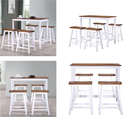 Obrázek produktu pro vidaXL Barový stůl a židle 5 ks - Barový set - Barové sety - Stoly a židle - Stoly a židle