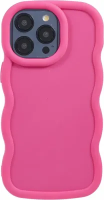 Image de Étui pour Apple iPhone 15 Pro - Coque arrière en silicone Phonesta Wavy - Hot Pink
