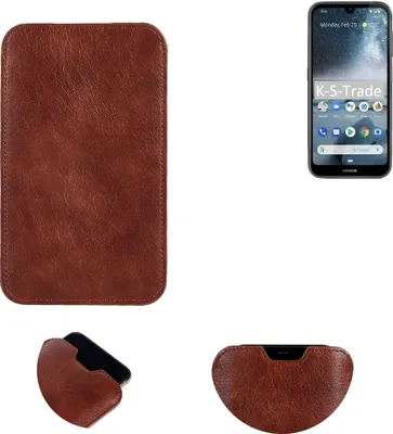 Produktbild von K-S-Trade Schutzhülle Handyhülle kompatibel mit Nokia 4.2 Handytasche Kunstleder Sleeve in braun
