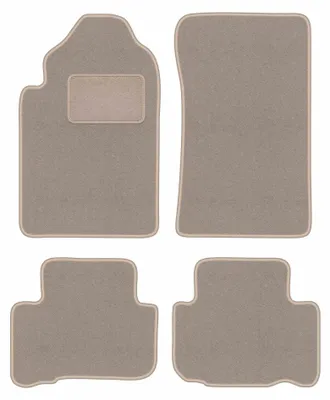 Obrázok produktu pre Velúrové autokoberce pre: SsangYong Rexton I 2001-2006 (SUV) – sada 4 ks, béžové, na mieru – Wielganizator LUX