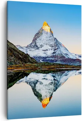 Produktbild von Bild auf Leinwand - Leinwandbild - Einteilig - Berge Gipfel Matterhorn - 50x70cm - Wand Bild - Wanddeko - Wandbilder - Leinwanddruck - Wanddekoration - Leinwand bilder - Wandbild - PA50x70-5178