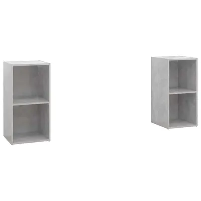 Produktbild von vidaXL TV-Schränke 2 Stk. Betongrau 72x35x36,5 cm Holzwerkstoff