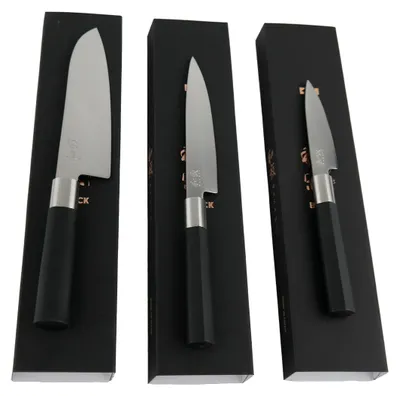 Obrázok produktu pre Sada 3 kuchárskych a univerzálnych nožov: 20 cm, 15 cm, 10 cm