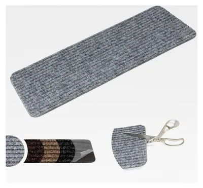 Produktbild von Stufenmatte Treppenteppich Tulus Rechteckig Selbstklebend 60x25cm Grau 14 Stück