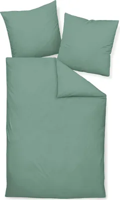 Produktbild von Janine Design Mako-Satin Bettwäsche-Garnitur Colors 31001 Farbe salbeigrün Größe 155x220 + 80x80cm