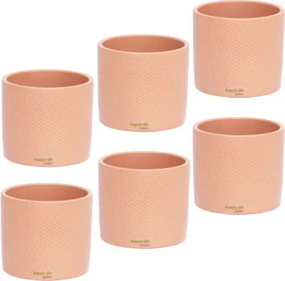 Produktbild von Set6 6 Keramik Blumentöpfe Toscana terracotta Ø 13.5 cm H 12.5 cm