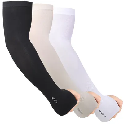 Obrázok produktu pre 3 páry unisex rukavíc na ochranu pred slnkom, UPF 50+, čierno-sivé-biele