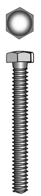 Produktbild von Sechskant-Gewindeschraube mit Mutter, DIN933 DIN934, A2, 5x50mm
