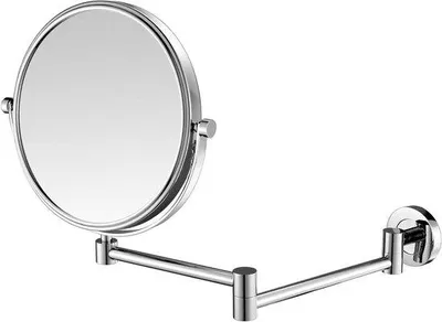 Productafbeelding van Wandmake-up Spiegel - Vergrotend Spiegel - Gedetailleerde Make-up - Uitschuifbare Arm - 20 cm Diameter - Chroom