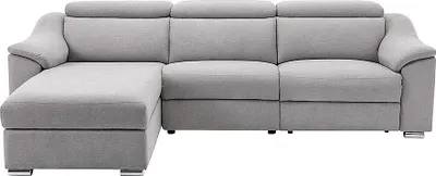 Produktbild von Ecksofa PEDRA mit Relaxfunktion, in grauem Stoff - linke Seite