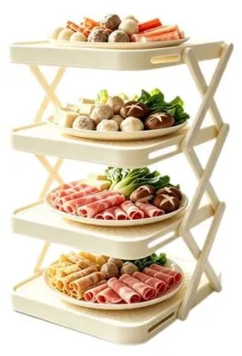 Immagine prodotto di Organizzatore pieghevole per la cucina, con 4 livelli, salvaspazio