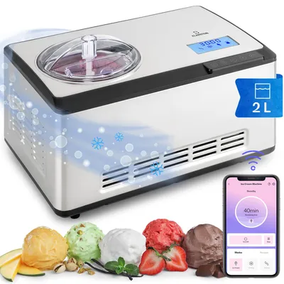 Obrázek produktu pro Klarstein, výrobník zmrzliny, WiFi/aplikace, s kompresorem, samochlazení, 180W