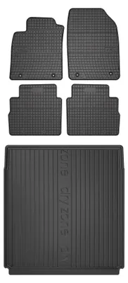 Produktbild von Gummimatten + Kofferraumwanne für Opel Vectra C 2003-2008 (Kombi, Standard-Kofferraum) – Schwarz, passgenau – Wielganizator SolidPRO