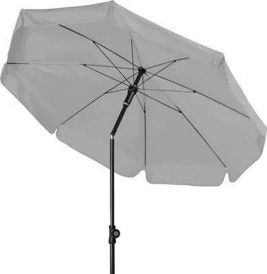 Produktbild von Doppler Sunline Manual ø 150 cm rund Sonnenschirm in 12 Farben Mittelmastschirm Balkonschirm 827 Hellgrau