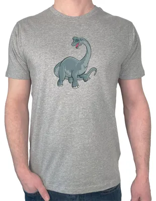 Produktbild von Huuraa Herren T-Shirt Brachiosaurus Dinosaurier XL Sport Grey Bio Baumwolle Fairtrade Herrenshirt Geschenkidee