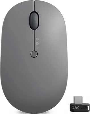 Obrázek produktu pro Lenovo Go Multi-Device, Pro praváky i leváky, Optický, RF bezdrátové + Bluetooth, 2400 DPI, Černá, Šedá
