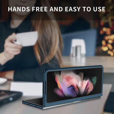 Produktbild von Samsung Z Fold3 5G Hülle, Dünn Hart PC Kratzfeste Schutzhülle für Samsung Galaxy Z Fold 3 5G Dunkelblau