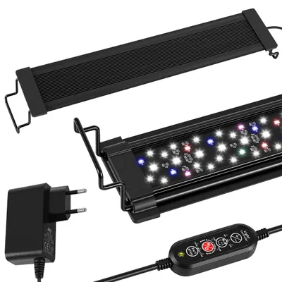 Obrázek produktu pro Peviasot 18 W, vodotěsné LED akvarijní osvětlení s držákem a časovačem, dekorativní osvětlení