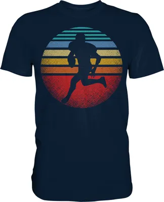 Produktbild von American Football Spieler Quarterback T-Shirt – Navy / 3XL