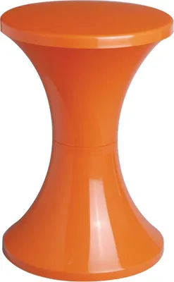 Produktbild von Designklassiker Hocker Tam Tam Pop mit Stauraum unter der Sitzfläche, Stapelbar, leicht, orange