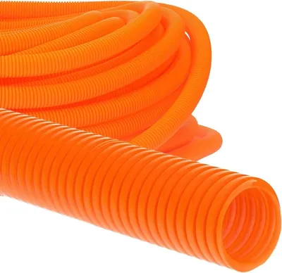 Produktbild von 50 Meter Kalitec Wellrohr PPmod NW 22 I Wellschlauch offen I Marderschutzrohr I Leerrohr I Orange