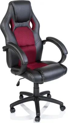 Produktbild von TRESKO Racing Chefsessel Bürostuhl Drehstuhl Sportsitz Bürosessel Schreibtischstuhl schwarz/weinrot