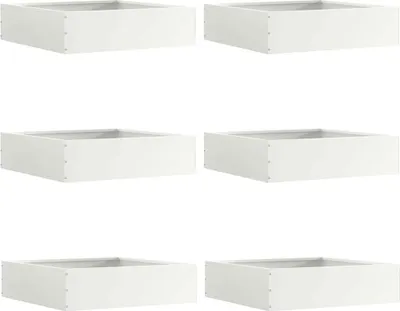 Produktbild von Raseneinfassung 6 pcs Weiß 50 x 50 x 13 cm Stahl