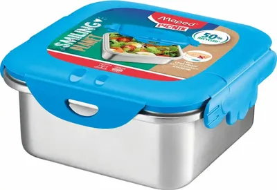 Immagine prodotto di Maped 872503 Maped PICNIK lunch box SMILING PLANET, 1 l, acciaio inox/blu