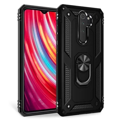 Obrázok produktu pre NALIA Krúžkové puzdro na mobilný telefón kompatibilné s Xiaomi Redmi Note 8 Pro, magnetický držiak, čierne