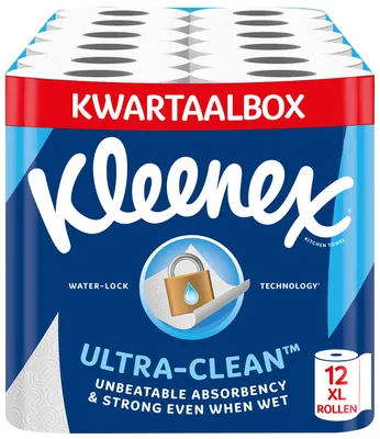 Produktbild von Kleenex® Küchenrolle Ultra Clean™ 12 Maxi XL Küchenrollen, Unübertroffene Saugfä