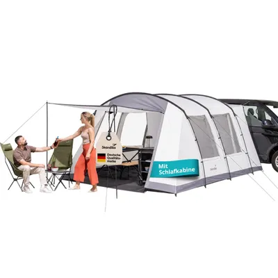 Produktbild von Skandika Tunnelzelt Camper Tramp Protect | Vorzelt für 2-4 Personen, eingenähter Zeltboden, wasserdicht, 3000 mm Wassersäule, Moskitonetz