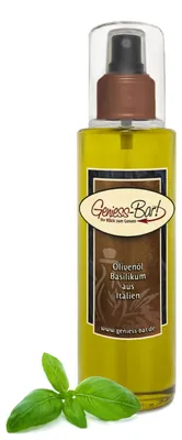 Produktbild von Sprühöl Basilikum Olivenöl aus Italien 0,26L Sprühflasche sehr aromatisch kaltgepresst Pumpspray
