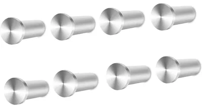 Image de Crochets de suspension muraux, en acier inoxydable SUS304, argentés, lot de 8