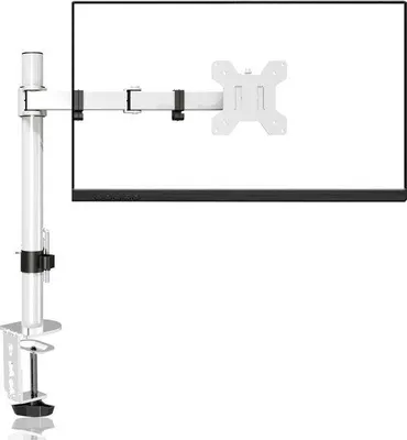 Zdjęcie produktu dla Ramię do monitorów o przekątnej 13–27 cali – stojaki do komputerów i projektorów – stojak na monitor na biurko do 10 kg – VESA 75/100 mm – biały