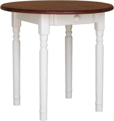 Produktbild von Runder Esstisch Küchentisch Weiß Calvados 90 cm