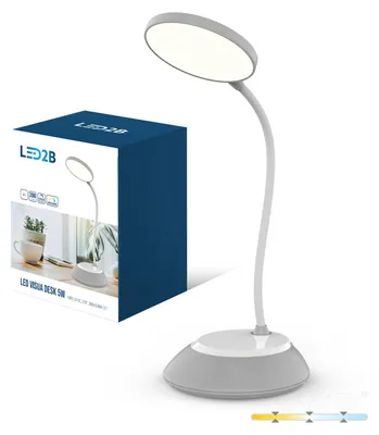 Produktbild von LED-Schreibtischleuchte VISUA DESK 5W grau LED2B