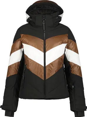 A studio shot of a ski jacket.