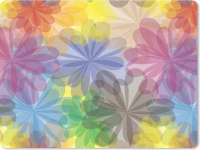 Produktbild von MuchoWow® Mauspad Mousepad Regenbogen - Blumen - Abstrakt - Muster 40x30 cm - Mousepads - Maus Mat - Pad - Mausunterlage - Anti Rutsch